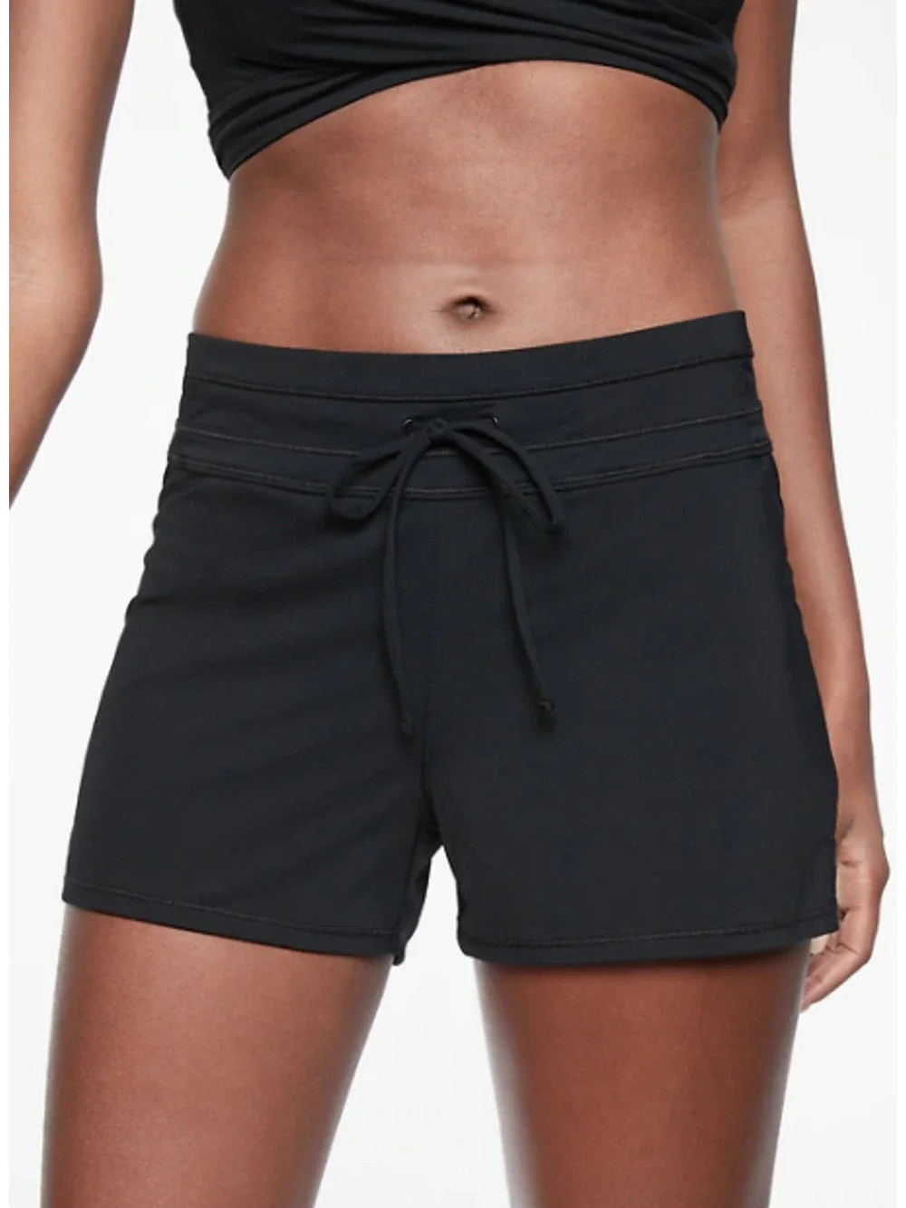 Athleta XS black Lahaina Short swim bathing wetsuit cover up surf SUP bikini UPF - Picture 1 of 5